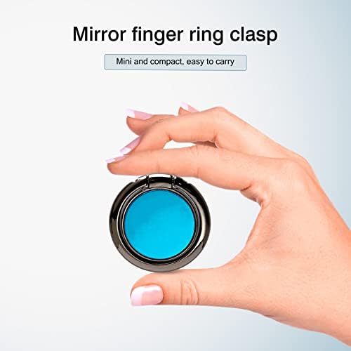 [2 מארז] עגול מראה עיצוב טלפון סלולרי טבעת מחזיק מעמד, 360 תואר סיבוב 180 תוארמתכוונן אצבע טבעת רגלית עם מלוטש מתכת טלפון